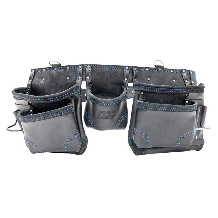 OX Trade Black Leather 12 Pocket Constru