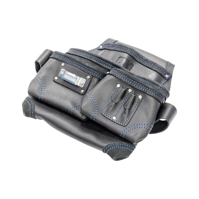 OX Trade Black Leather 6 Pocket Tool Pou