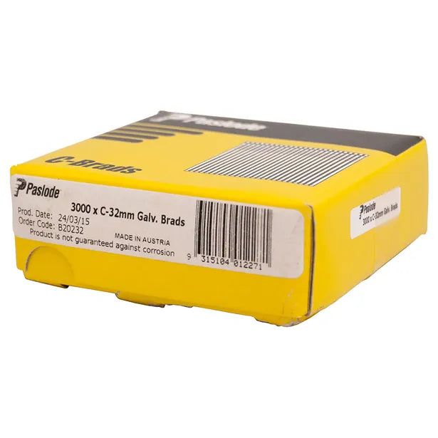 PASLODE BRAD GAL C32 QTY3000 32X1.6