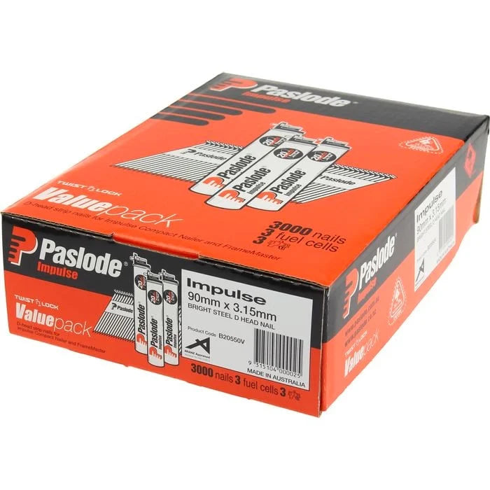 PASLODE IMP VP BRIGHT 90X3.15 QTY3000