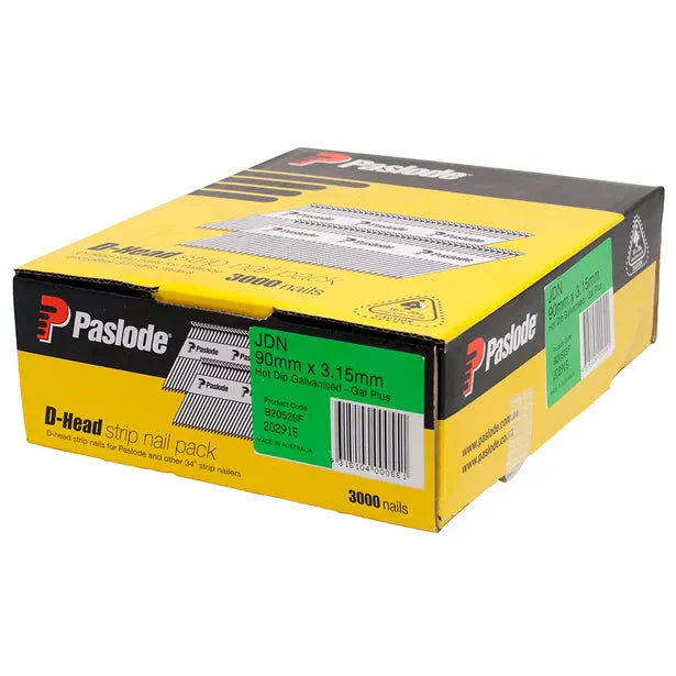 PASLODE JDN NAIL HD GAL 90X3.15 QTY3000
