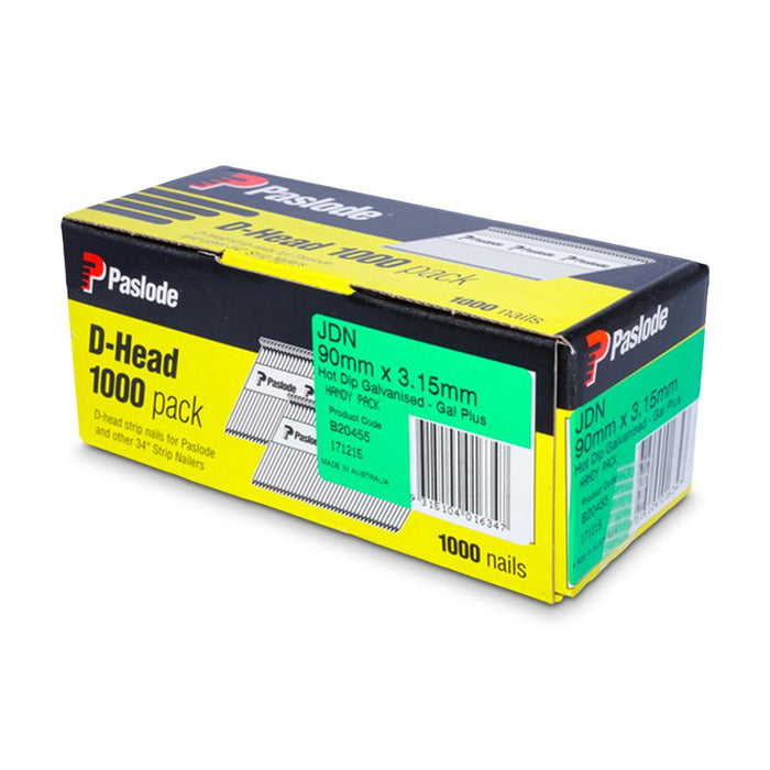 PASLODE JDN NAIL HD GAL 90X3.15 QTY1000