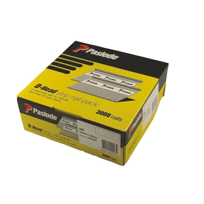 PASLODE JDN YELLOW NAIL BRIGHT 75X3.06 QTY3000