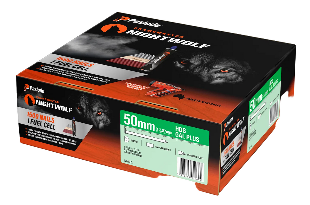 PASLODE FRAMEMASTER NIGHTWOLF GAL HD 50X2.87 QTY1500